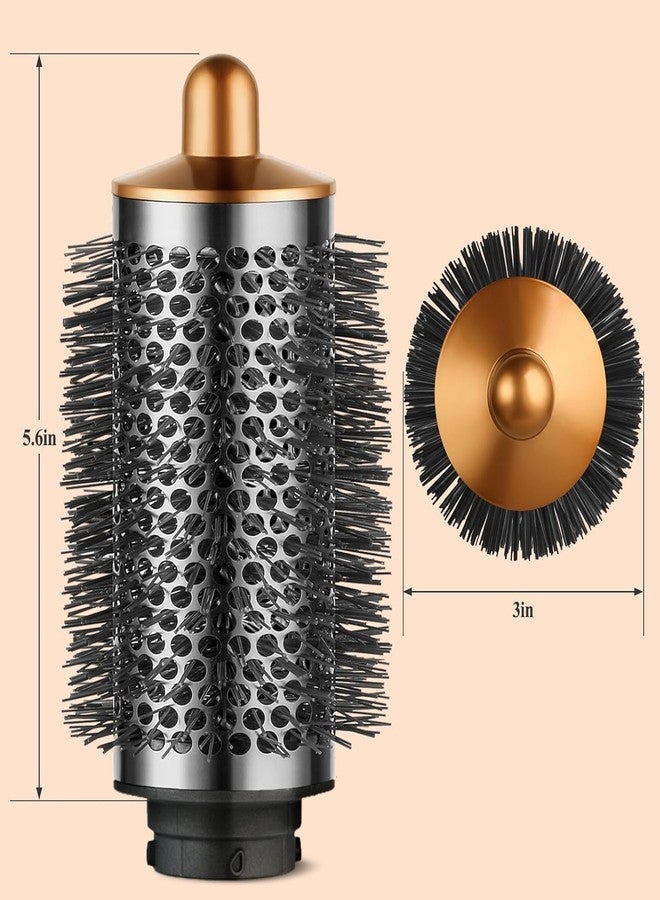 SWAZVAC Round Volumizing Brush for Dyson Airwrap, Large Oval Volumizer (Gold) - Image 2